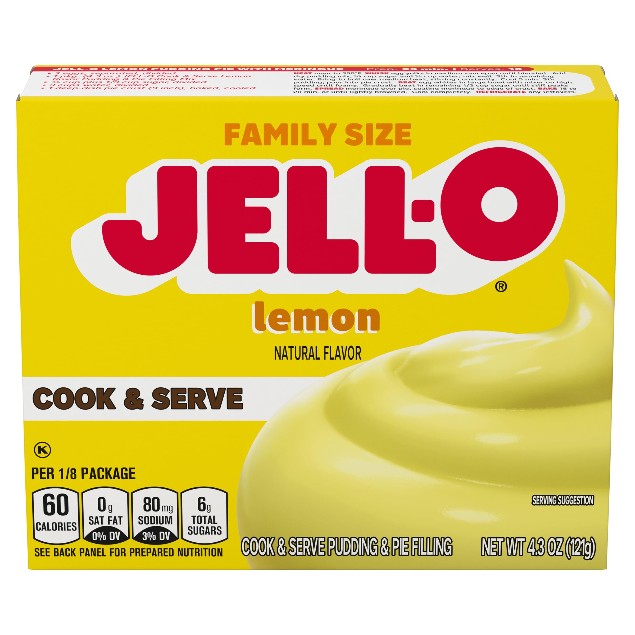 Amazon.com : Jell-O Cook & Serve Pudding & Pie Filling Mix, Lemon